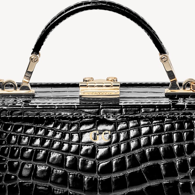 Trunk Black Patent Croc