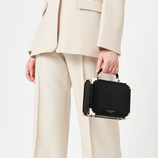 Trunk Black Patent Croc