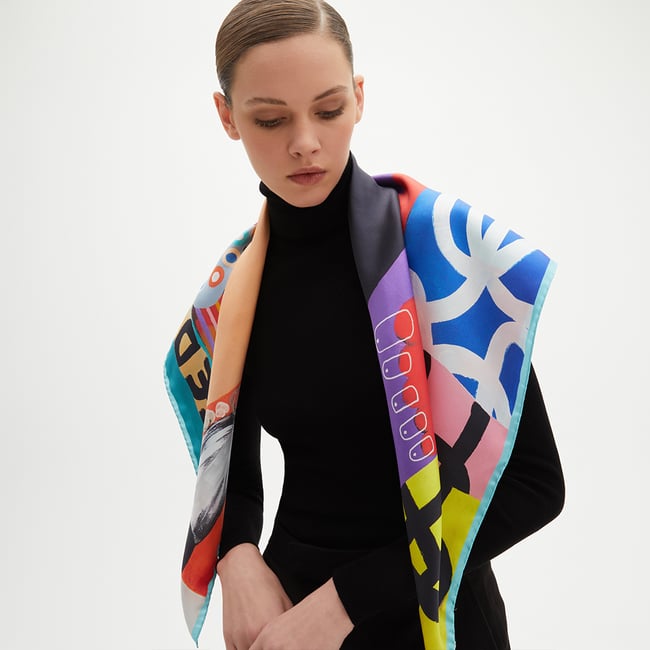 Aspinal x Kojo Marfo Silk Scarf Object Of Worship 