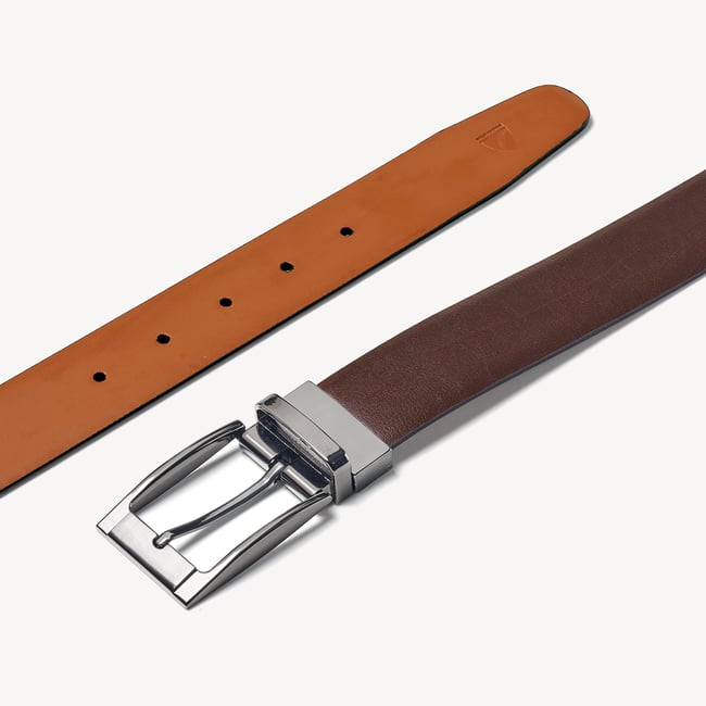 Men's Reversible Belt Smooth Brown & Smooth Tan