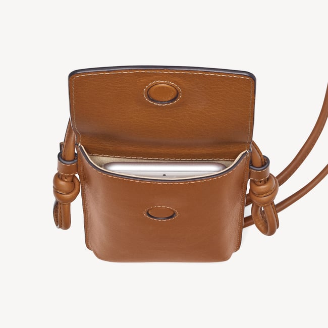 Ella Crossbody Phone Pouch Smooth Tan