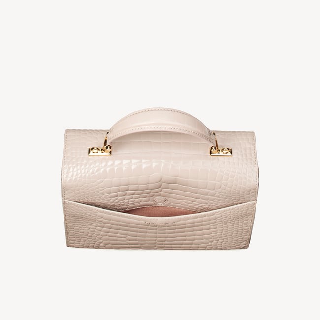 Mayfair® Soft Taupe Patent Croc