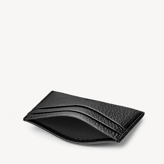 Slim Credit Card Holder Black Pebble