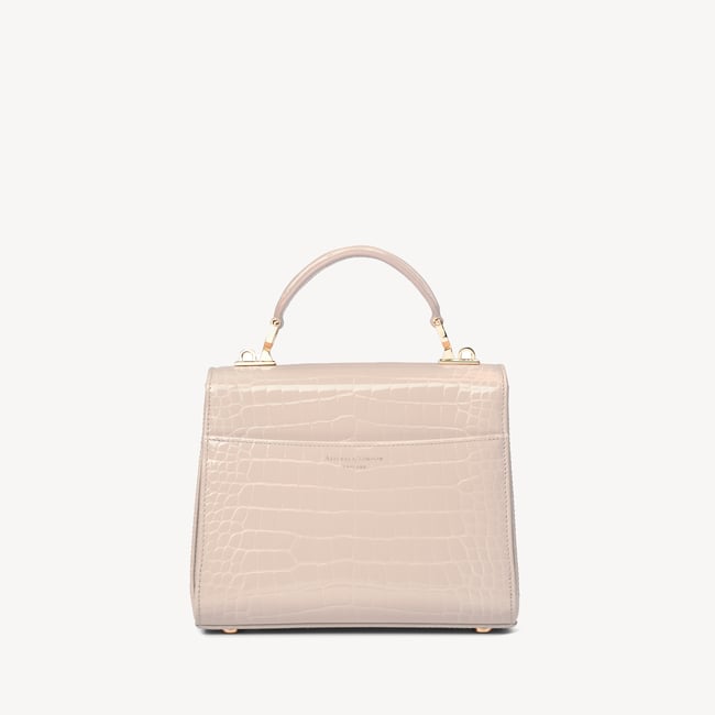 Midi Mayfair® Soft Taupe Patent Croc
