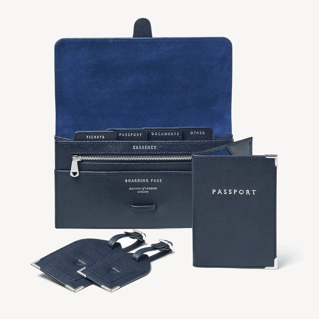 Travel Collection  Navy Saffiano