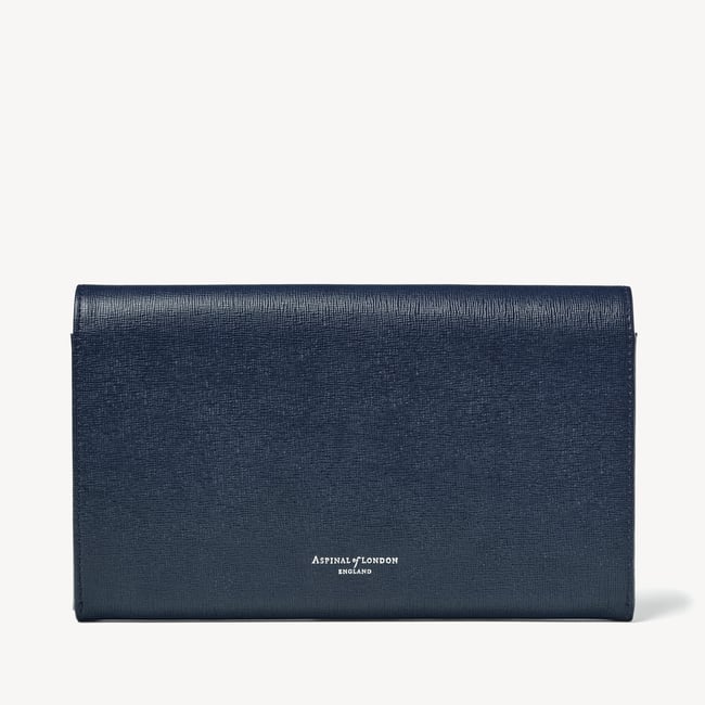 Travel Wallet  Navy Saffiano