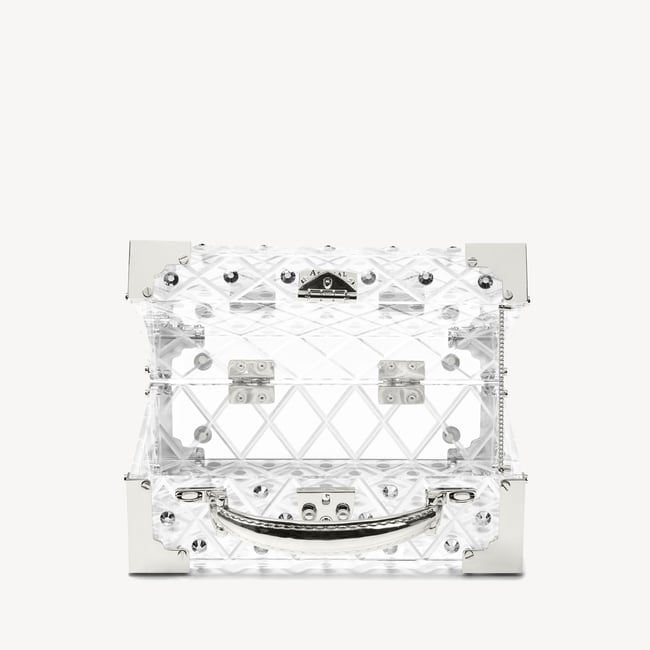 Crystal Trunk Transparent Acrylic with Silver Crystals