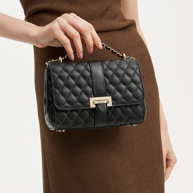 Lottie Black Quilted Kaviar