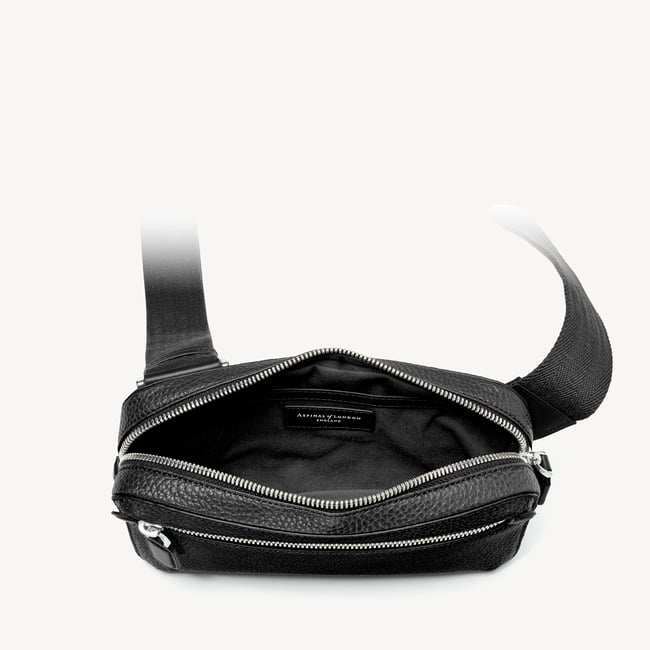 Reporter Compact Crossbody Black Pebble