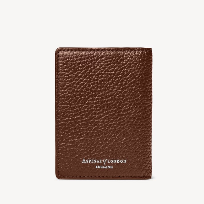 Double Fold Credit Card Holder Tobacco Pebble