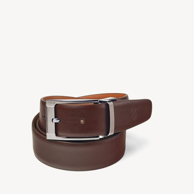 Men's Reversible Belt Smooth Brown & Smooth Tan