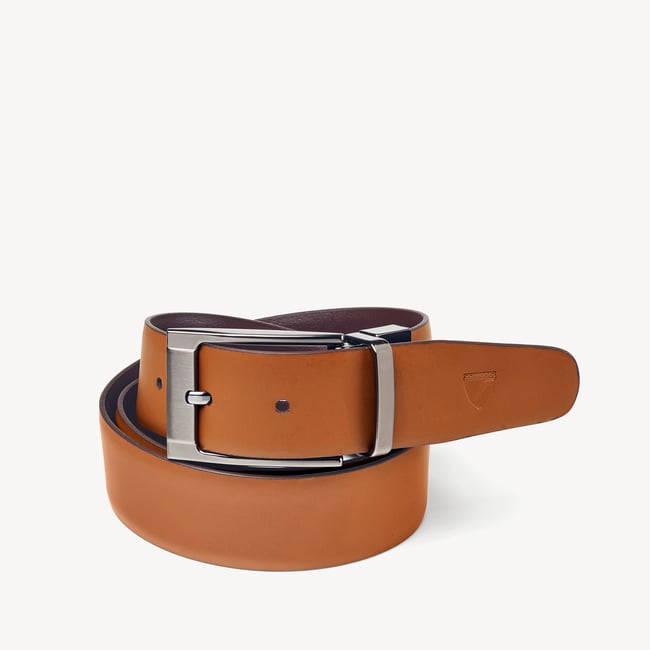 Men's Reversible Belt Smooth Brown & Smooth Tan