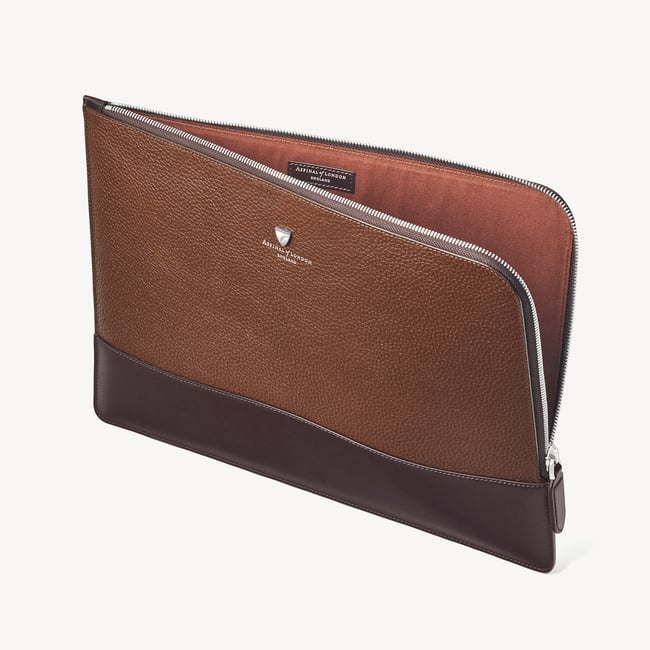 City Leather Folio Case Tobacco Pebble