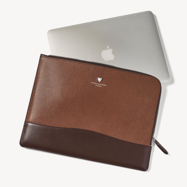 City Leather Folio Case Tobacco Pebble