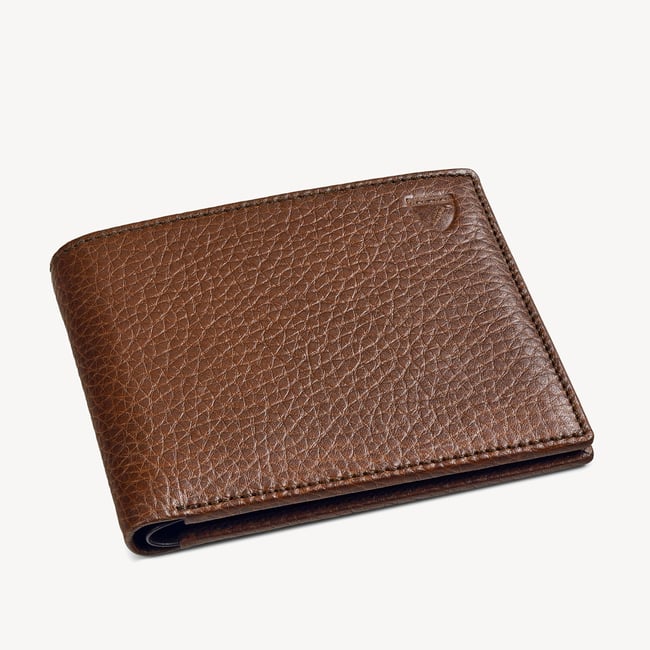 8 Card Billfold Wallet Tobacco Pebble