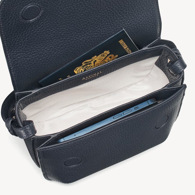 Ella Crossbody Navy Pebble