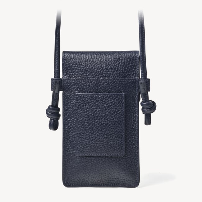 Ella Crossbody Phone Pouch Navy Pebble