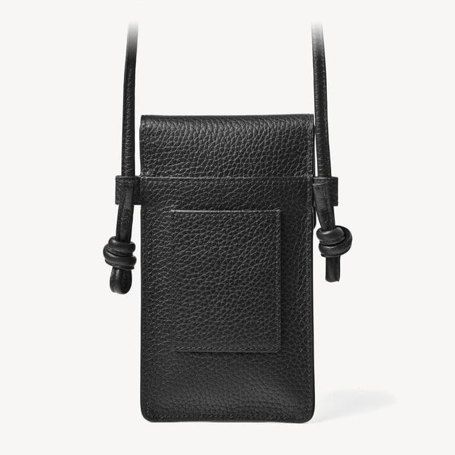 Ella Crossbody Phone Pouch Black Pebble