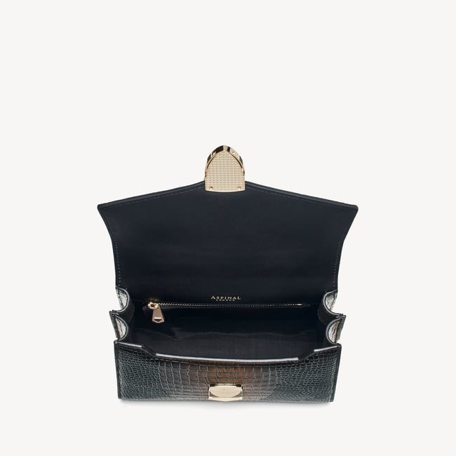 Midi Mayfair® 2 Deep Shine Black & Gold Ombre Croc
