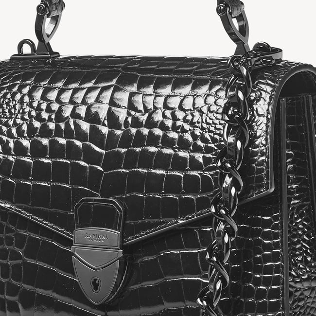 Midi Mayfair® 2 Black Patent Croc