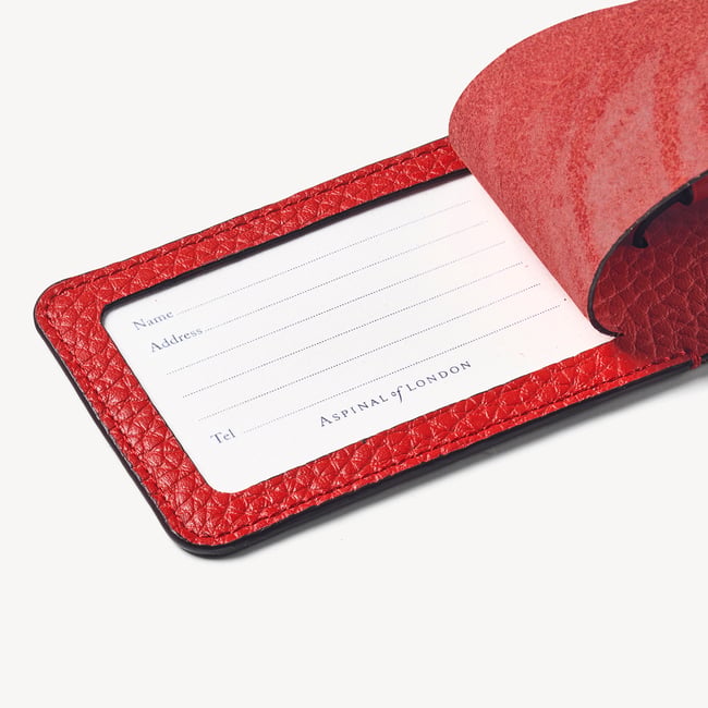 Luggage Tag Cardinal Red Pebble