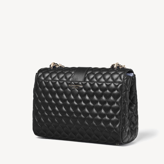 Large Lottie Black Quilted Nappa