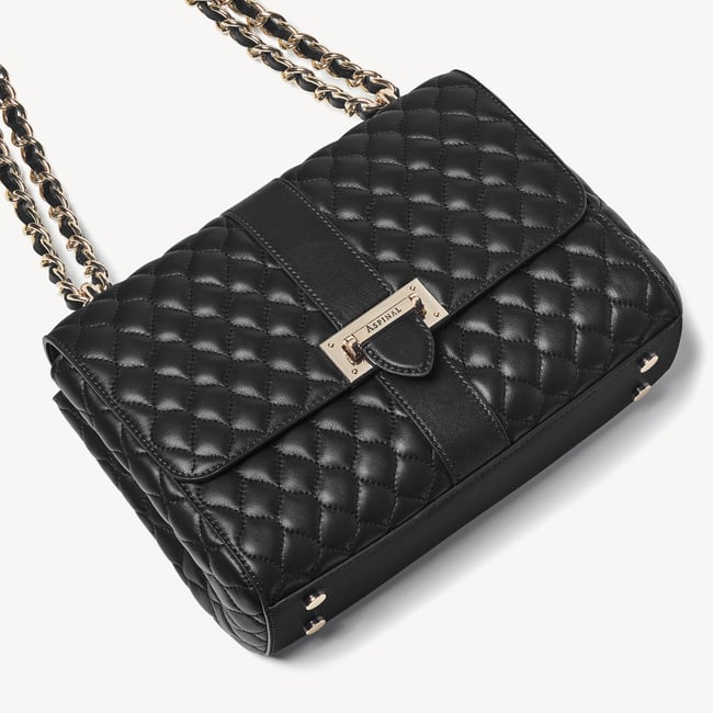 Large Lottie Black Quilted Nappa
