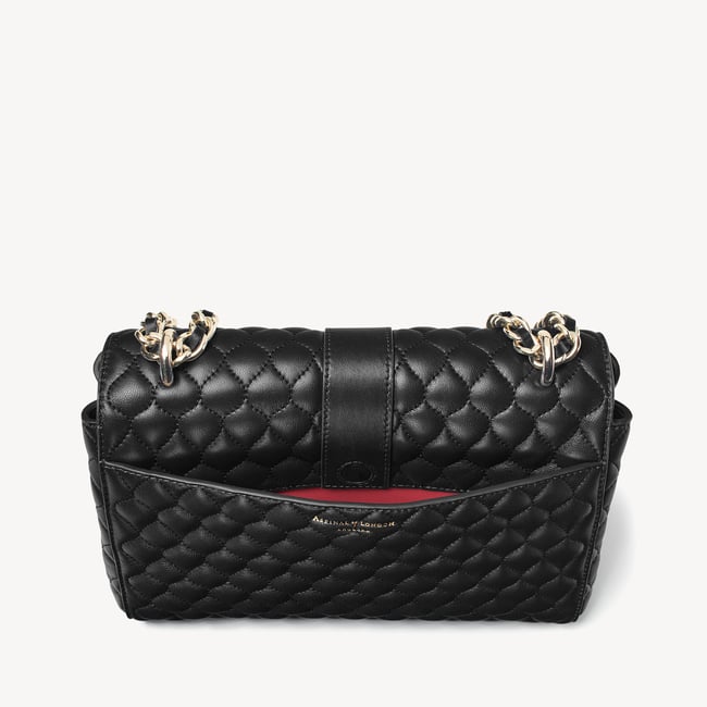 Large Lottie Black Quilted Nappa