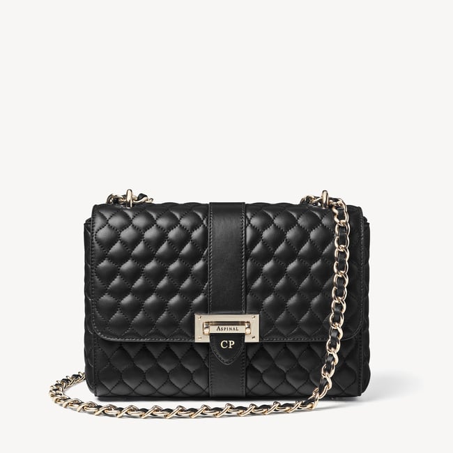 Large Lottie Black Quilted Nappa