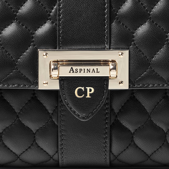 Large Lottie Black Quilted Nappa