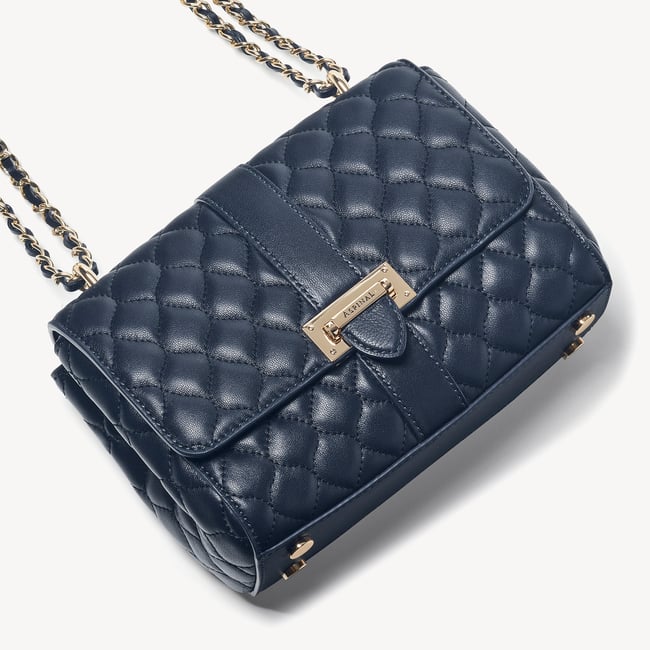 Lottie Navy Quilted Nappa