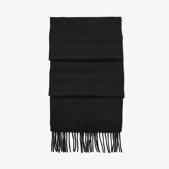 Pure Cashmere Scarf Black Cashmere