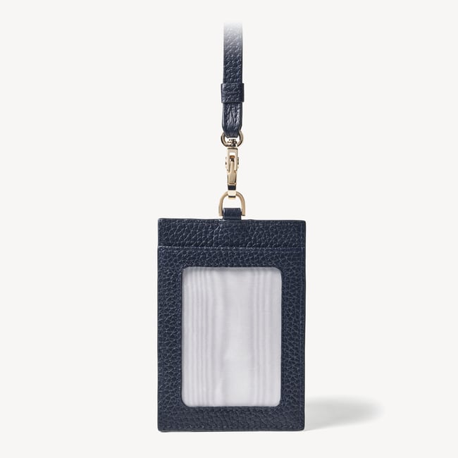 Lanyard ID & Card Holder Navy Pebble
