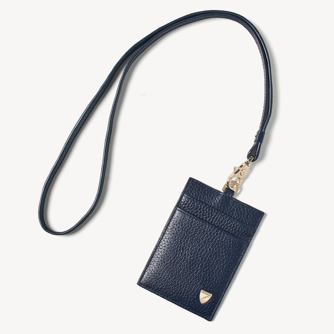 Lanyard ID & Card Holder Navy Pebble