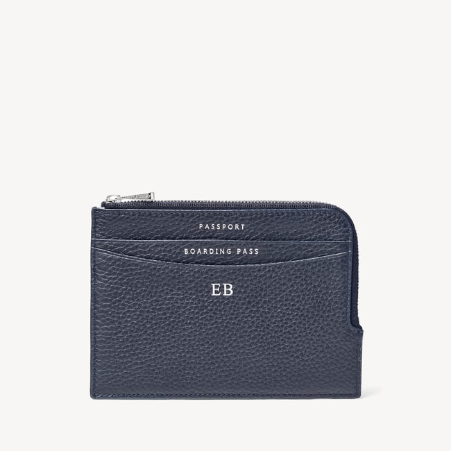 Zipped Travel Collection Navy Pebble