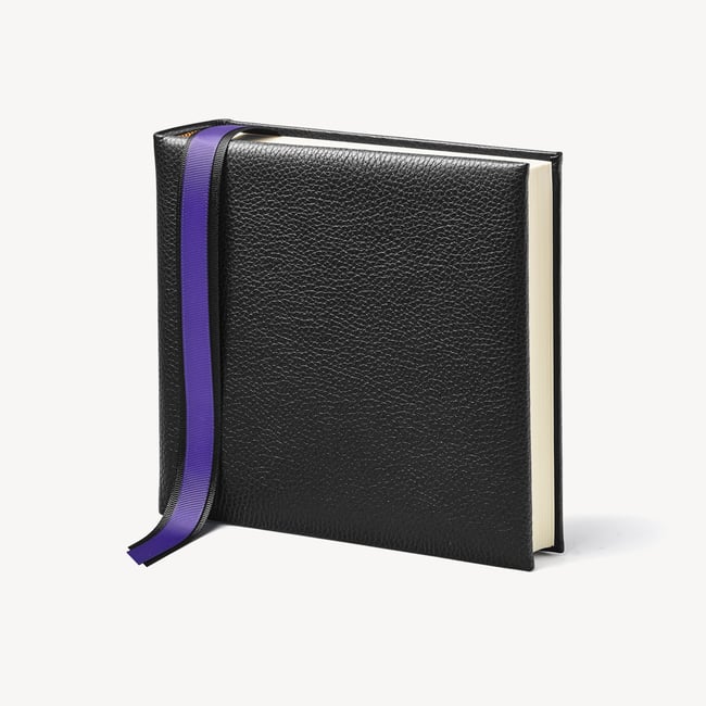 8-inch Leather Photo Album Black Pebble