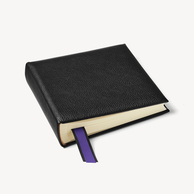 8-inch Leather Photo Album Black Pebble