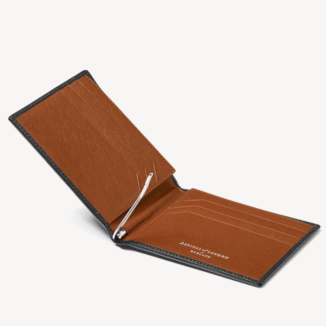 Billfold RFID Wallet Black & Tan Saffiano