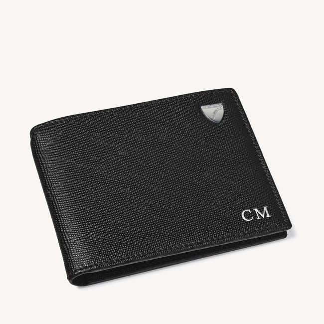 Billfold RFID Wallet Black & Tan Saffiano