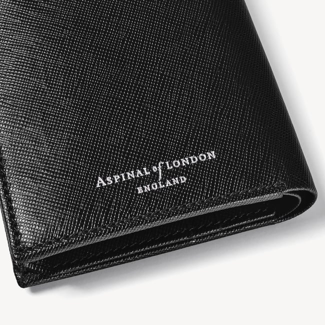 ID & Coin RFID Wallet Black Saffiano
