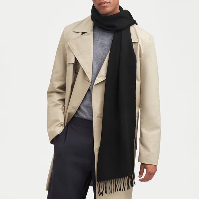 Pure Cashmere Scarf Black Cashmere