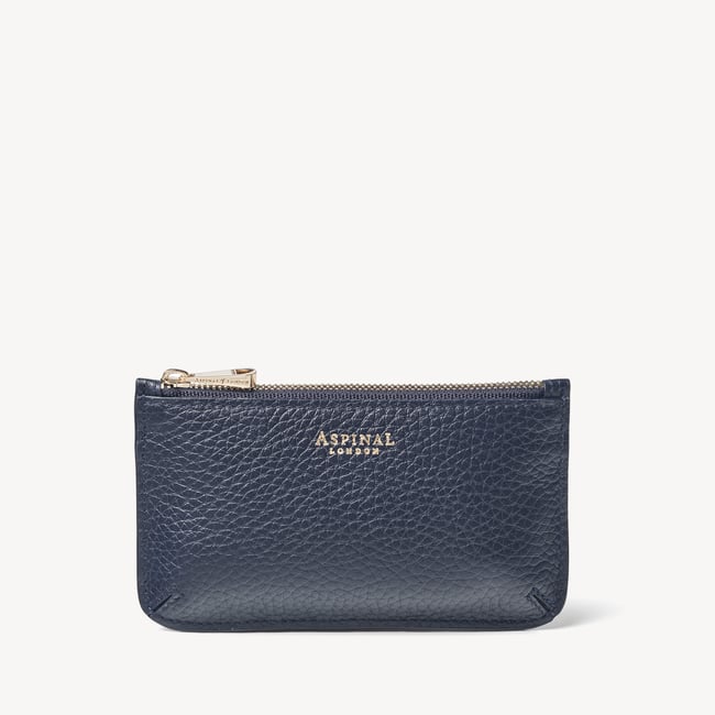 Ella Card & Coin Holder Navy Pebble