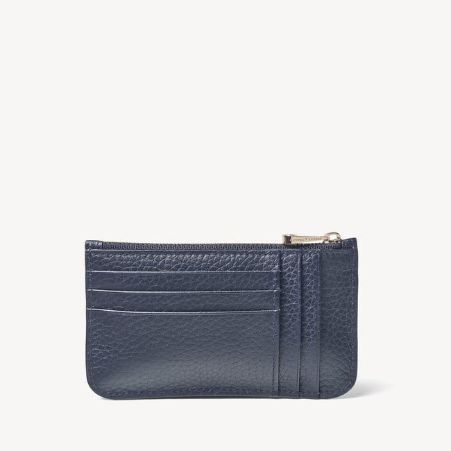 Ella Card & Coin Holder Navy Pebble