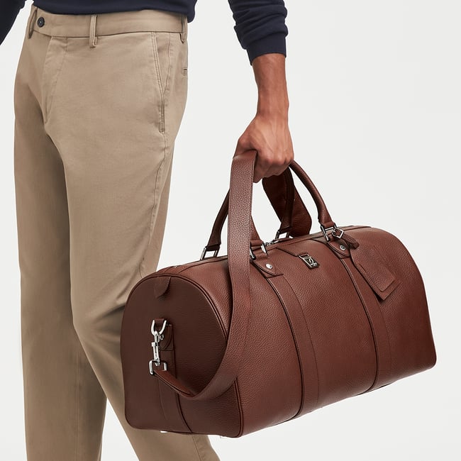 Boston Duffle Travel Bag Tobacco Pebble