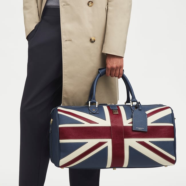 Brit Duffle Travel Bag Union Jack Pebble