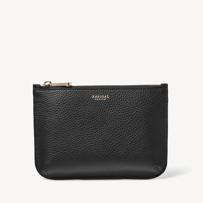 Medium Ella Pouch Black Pebble