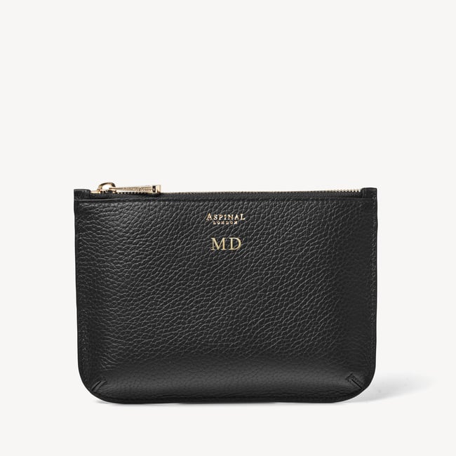 Medium Ella Pouch Black Pebble