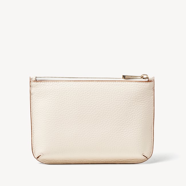 Medium Ella Pouch Ivory Pebble
