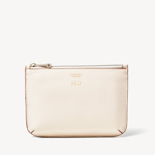 Medium Ella Pouch Ivory Pebble