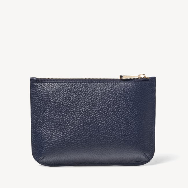Medium Ella Pouch Navy Pebble